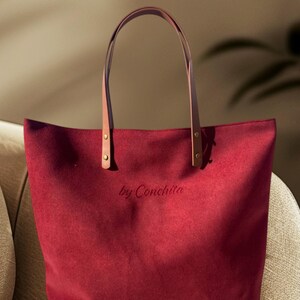 Large Handmade Shopper Bag - Stylish tote made of eco-friendly synthetic material, ideal for work, everyday use, or as a gift