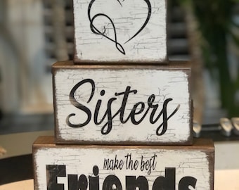 Sisters Wood Shelf Sitter