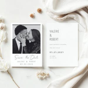 Polaroid Save the Date Einladungsvorlage, bearbeitbare Canva Vorlage, Hochzeitseinladung, Hochzeitsankündigungskarte, digitale Einladung, Polaroid