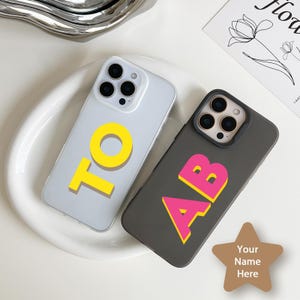 Personalized Initial iPhone Case: Custom Couple Gift
