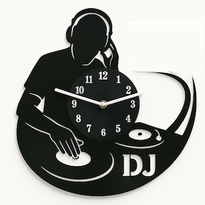 Custom DJ Vinyl Record Clock: Personalized Music Lover Gift