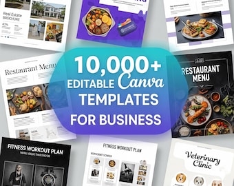 10,000 Editable Canva Templates | Ultimate Branding and Social Media Design Collection for Entrepreneurs