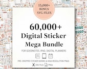 60,000+ Digital Sticker Mega Bundle for Goodnotes, iPad & Digital Planners