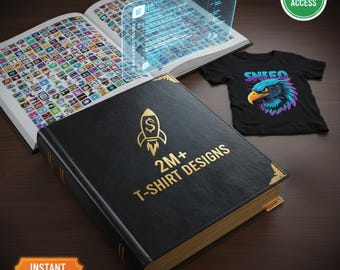 2M+ Editable T-Shirt Designs Mega Bundle | POD Graphics Pack for Etsy & Shopify Sellers | Fonts, Mockups and Text Effects | Commercial Use