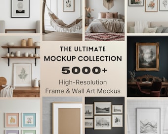 5000+ Frame & Wall Art Mockup Mega Bundle: 300 DPI JPG (Commercial Use)