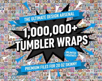 Oltre 1.000.000 di design per involucri per bicchieri / Sublimazione (png, svg, dxf, eps) (download digitale)