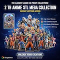 2 TB Anime STL Mega Collection | Ultimate Anime 3D Print Library (Digital Download)