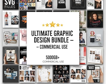 5000GB+ Ultimate Graphic Design Bundle | 100K+ Creative Assets | T-Shirt Designs, Templates, Icons, Videos | Instant Digital Access