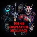 700+ GB Cosplay STL Mega Pack – 3D Printable Armor, Helmets, Weapons & Props | Wearable Cosplay Files STL Bundle