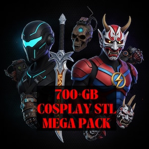 700+ GB Cosplay STL Mega Pack – 3D Printable Armor, Helmets, Weapons & Props | Wearable Cosplay Files STL Bundle