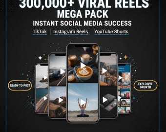 300K Viral Reels Bundle: PLR MRR, Faceless Content (Canva Templates Digital Download