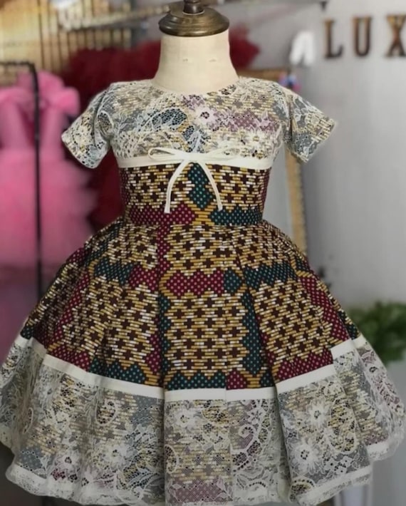 African ankara dress, Children's graduation dress, African Children's attire, casual outfit, Girl's dress, birthday dress, church dress