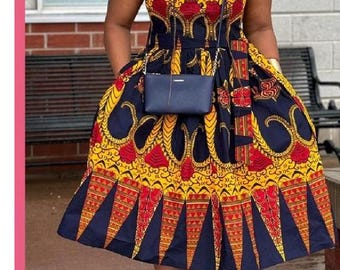 Ankara Short Dress, Ankara Styles, Trendy Ankara Styles - Etsy