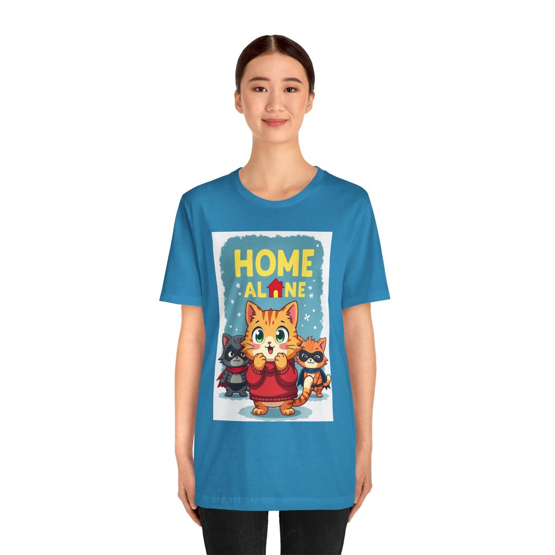 Happy Home Cat Women's Tee - Cozy Cat Lover Shirt