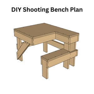 DIY wooden Shooting Bench Plan with Materials List And Cutting List - Woodworking Plans