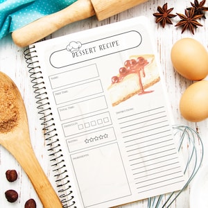 Printable Recipe Card Set: Kitchen Binder Inserts (PDF Download A4/US Letter Size)