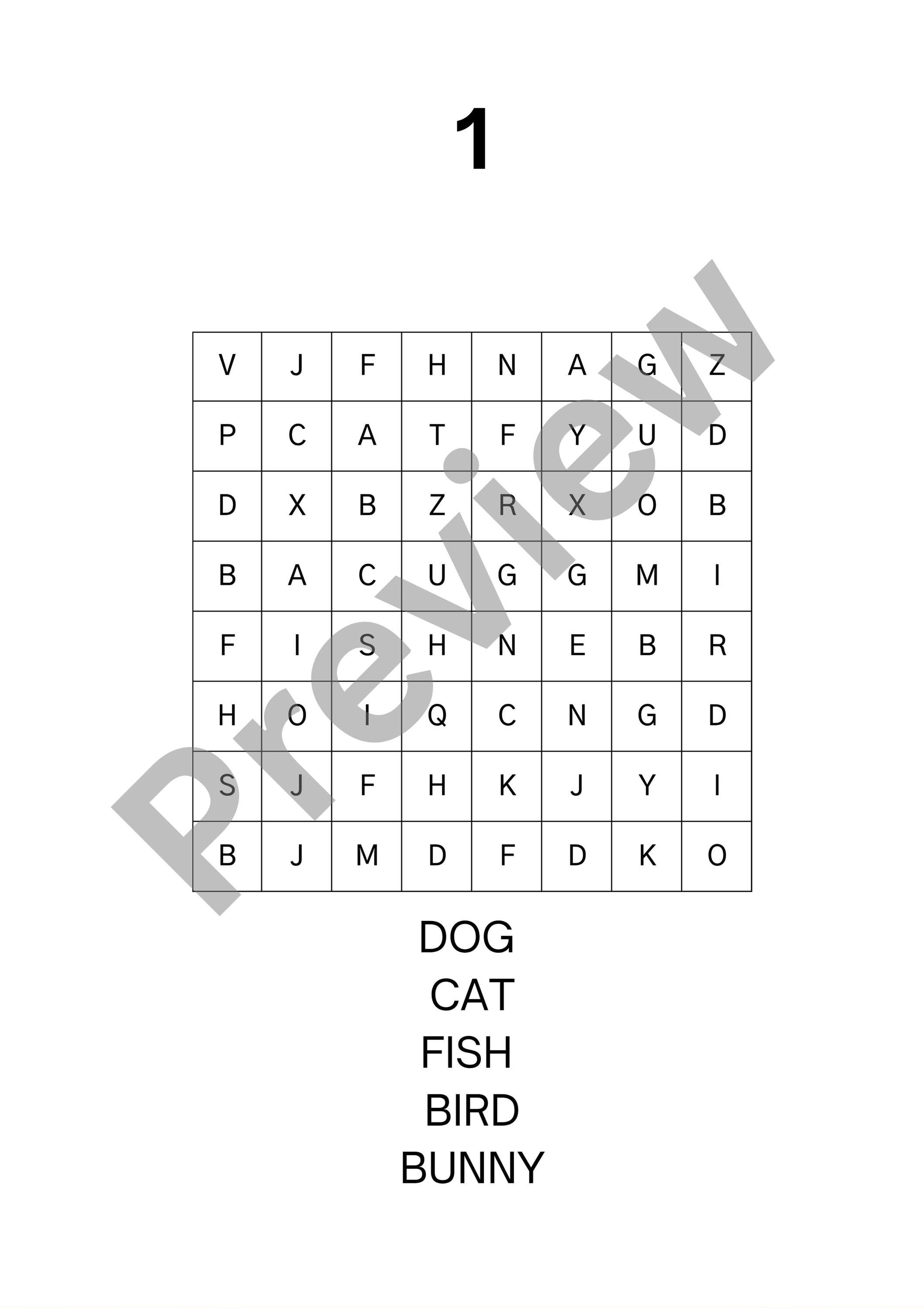 Printable Word Search Puzzle – Easy and Hard Word Grids | Kids & Adult ...