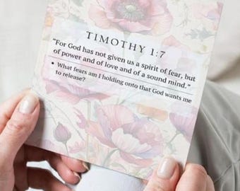 Floral Bible Verse Cards: Christian Scripture Printables (Digital Download)