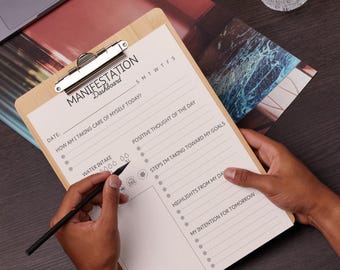 Manifestationsplaner: tägliches Self-Care Journal & Ziele (PDF druckbar)