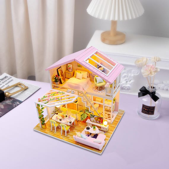 Cutebee Kit Casa Delle Bambole Fai Da Te Miniature Da Costruire