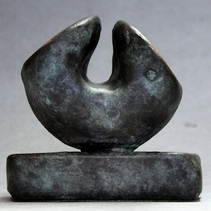Bronze Sculpture, statue, miniature abstract sculpture, new bronze.  bronze art, 3D art by Lazaroff, Maquette bronze &quot;Embryo&quot;