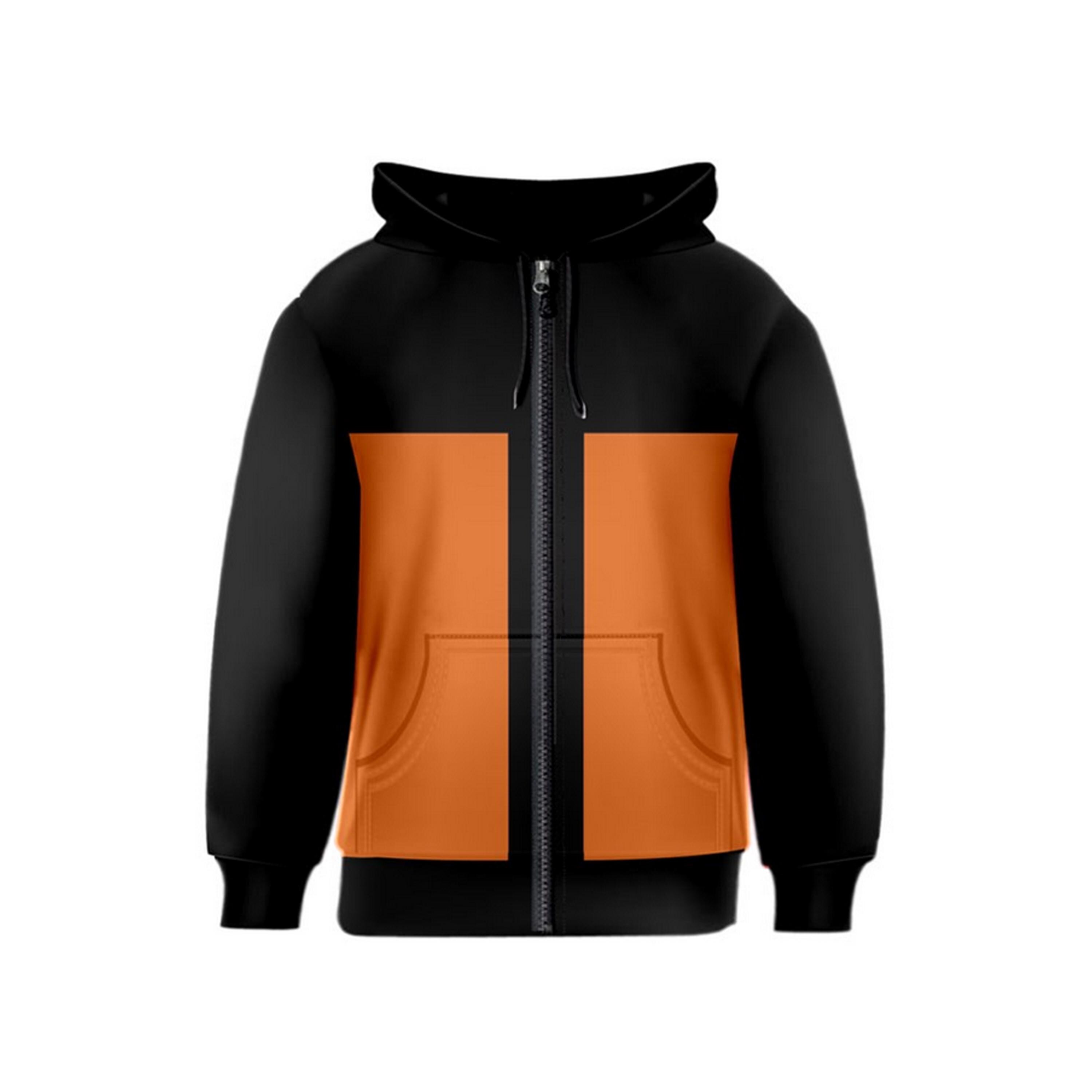 thumbnail image 2 of Naruto Uzumaki Kids Hoodie - Officially Licensed Orange Cosplay Sweater 2 of 11