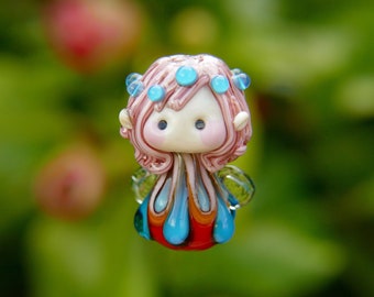 Little Jewel Fairy of the Forest glass bead