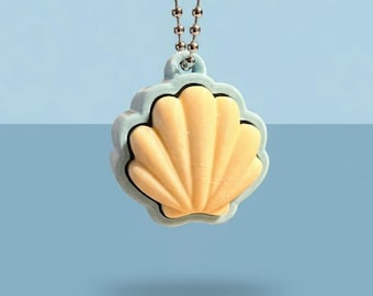 Sea Shell clicker key chain, ocean theme clicker, fidget toy