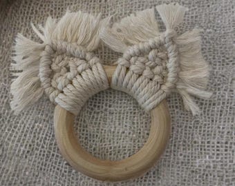 Grasping toy macrame fox | small gift | baby items | birth gift | grasping toy | friend | mom | boho