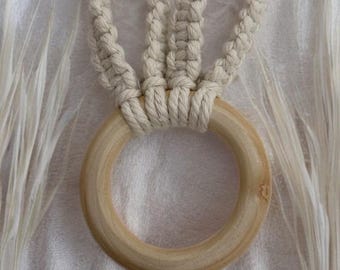 Macrame Bunny Grab Ring | Small Gift | Baby Items | Birth Gift | Grab Ring | Girlfriend | Mom | Boho