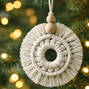 Macrame Christmas tree decorations