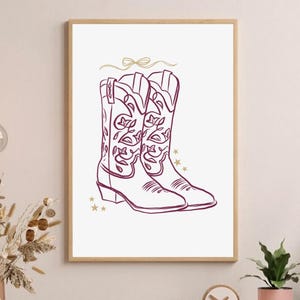 Florida State University Seminoles Cowgirl Wall Decor | Dorm | Apartment | Digital Download | Red | Gold | Trendy | Cute | FSU