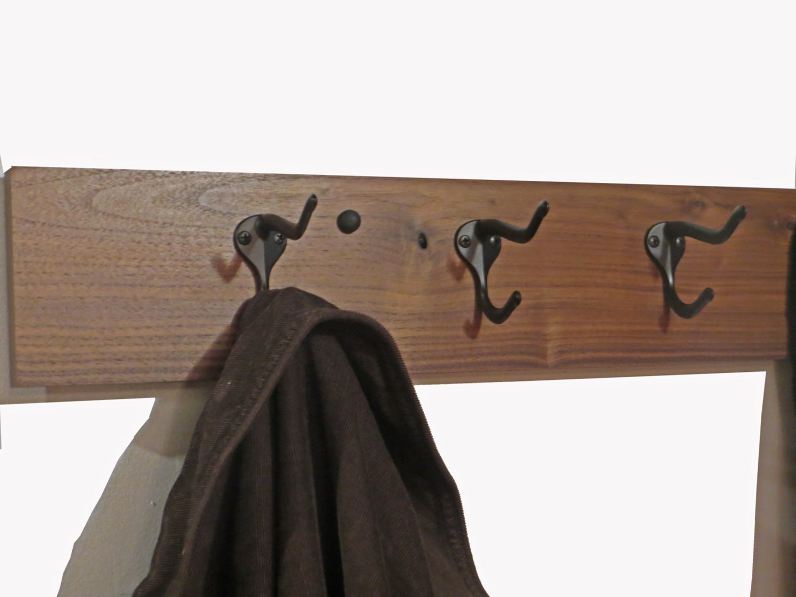 Minimalist Walnut Coat Rack | Etsy