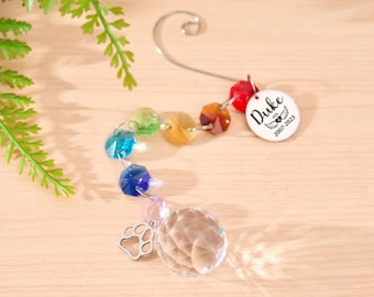 Puente Arcoíris Personalizado para Mascotas, Regalo Personalizado Puente Arcoíris, Atrapasueños, Regalo Conmemorativo para Mascotas, Regalo por la Pérdida de un Perro, Regalo de Recuerdo para Mascotas, Marcador de Tumba para Mascotas