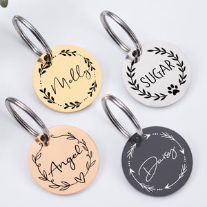 Dog Tag Dog Collar Tag Personalized Cat Tag Custom Cat Collar Tag Cat ID Tag Dog ID Tag Dog Name Tag Engraved Pet Tag Cat Name Tag