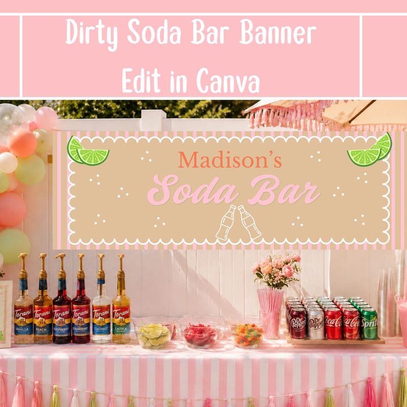 Filthy Banner Printable Dirty Soda Menu - Etsy