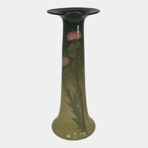 Weller Eocean Vintage Art Pottery Hand Painted Pink Thistle Vase Roberts