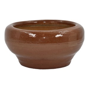 North Dakota School of Mines UND 1938 Art Pottery Hand Made Brown Bowl Vase