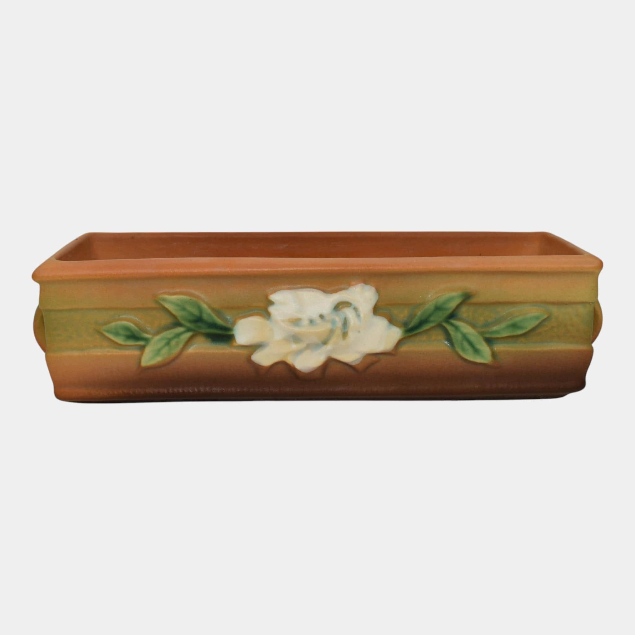 Roseville Gardenia Tan 1950 Vintage Art Pottery Ceramic Window Box