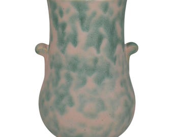 Burley Winter 1930s Vintage Deco Pottery Purple Green Stoneware Vase