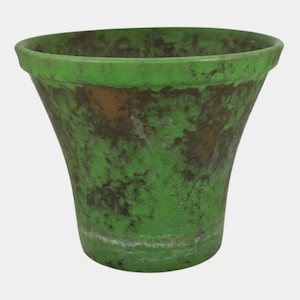 Weller Coppertone 1920s Vintage Arts and Crafts Pottery Green Flower Pot Planter