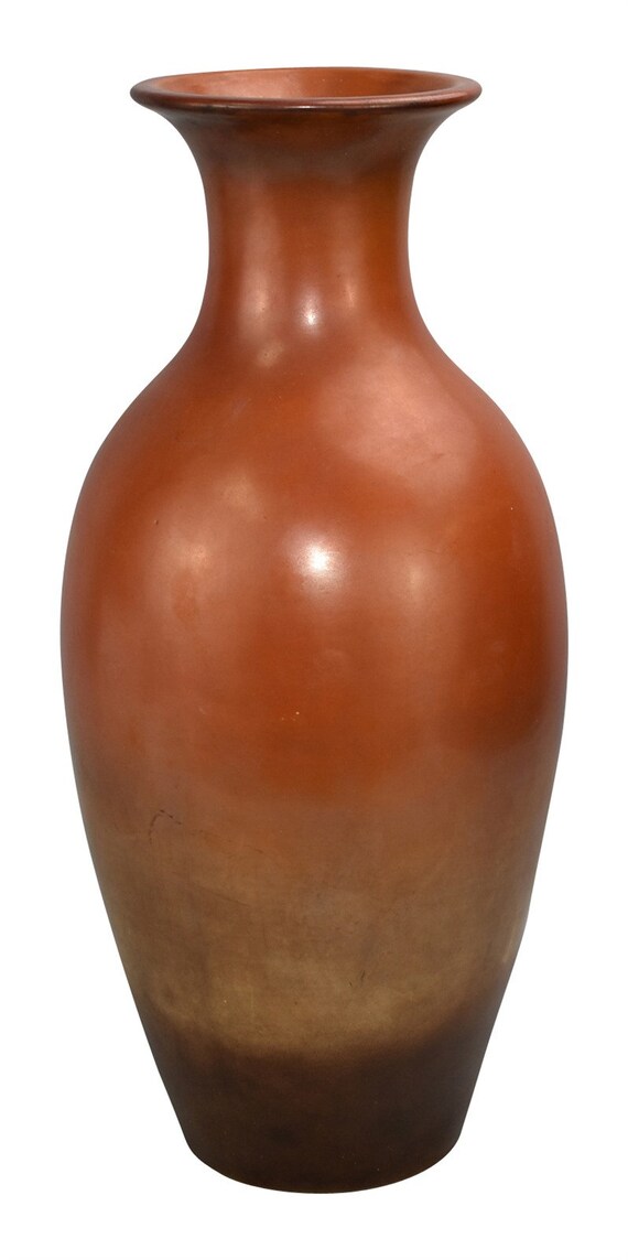 Roseville Pottery Pauleo Mottled Burnt Orange Copper Glazed Etsy