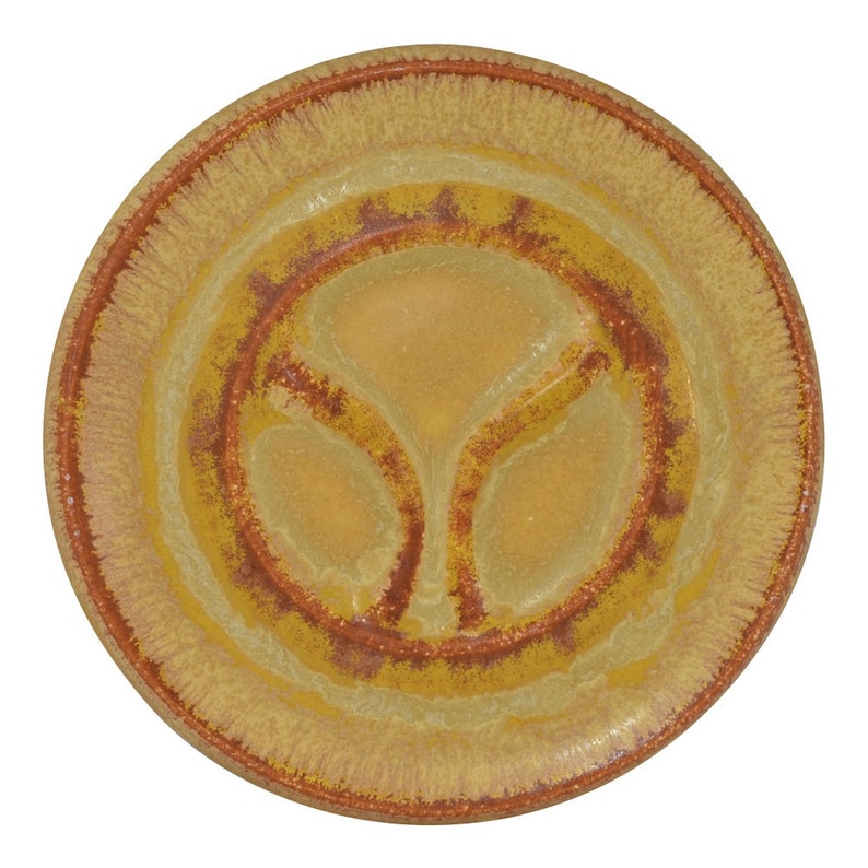 Ephraim Faience Pottery 2010 Collectors Orange and Yellow Logo Etsy