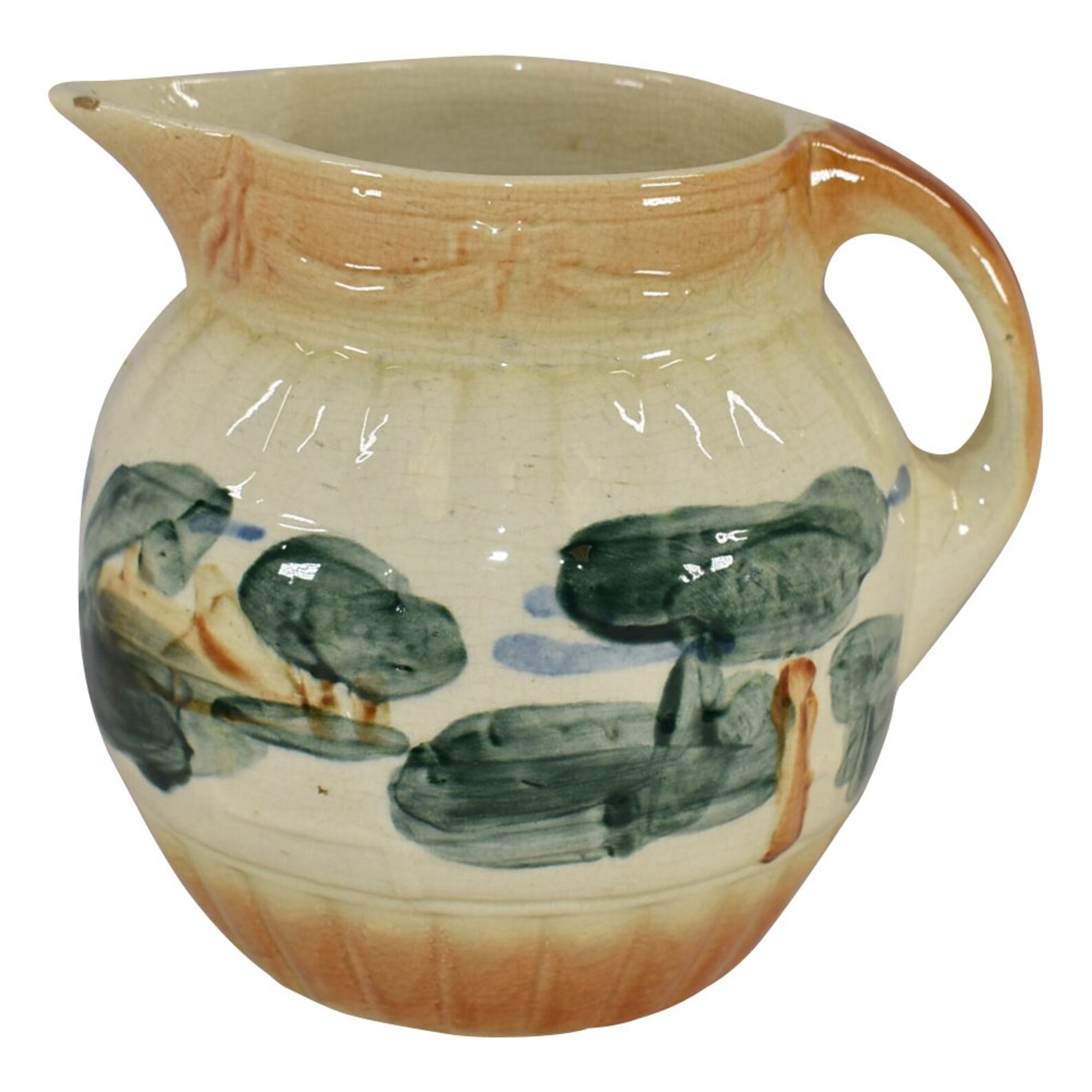 Roseville Pottery 191016 Early Ware Landscape Ceramic Pitcher Etsy