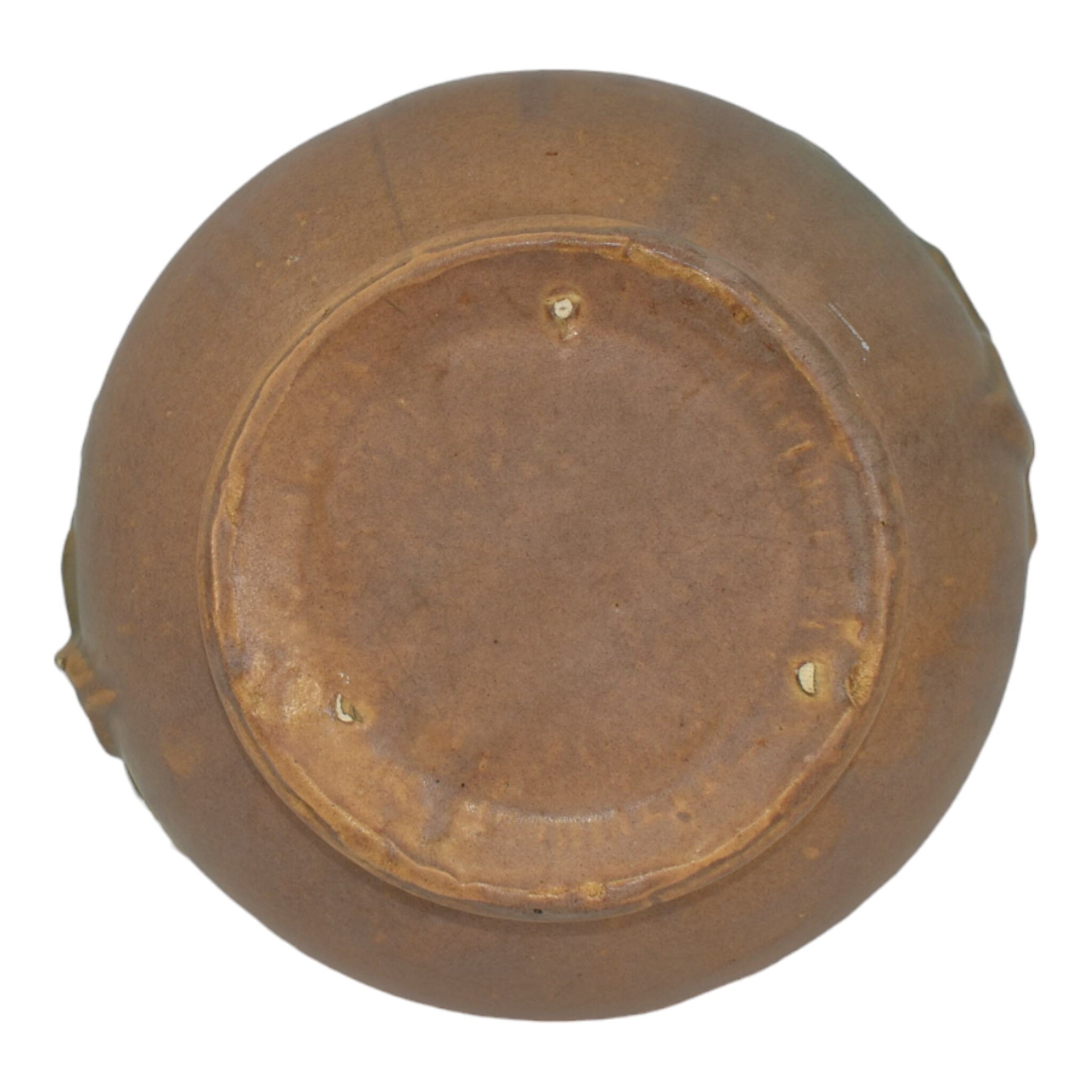 超人気 1930s Mccoy Vintage Green Brown Berries Leaves Pottery Art 工芸品