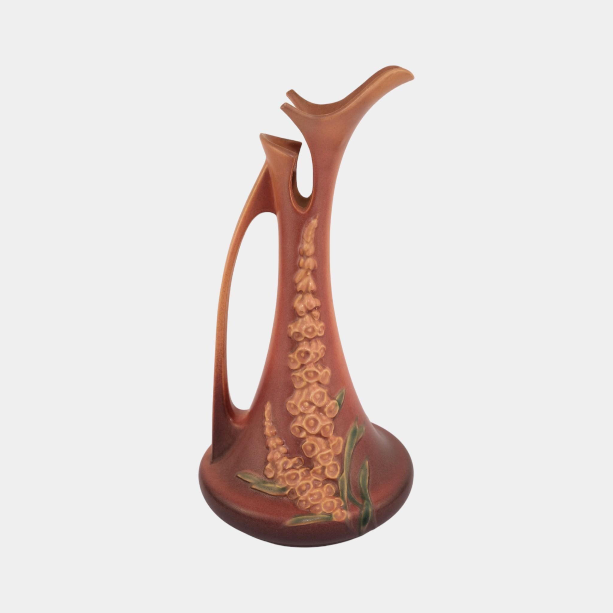 Roseville Foxglove Pink 1942 Vintage Mid Century Modern Pottery