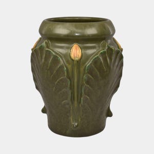 Ephraim Faience 2021 Hand Made Pottery Apple Leaf Redux Vase Ceramic Vase