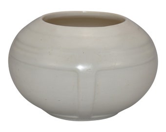Roseville Pottery Ivory Tourmaline Art Deco Vase 236-3