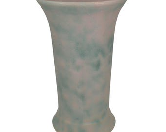 Burley Winter 1930s Vintage Art Pottery Mottled Blue Stoneware Vase 29