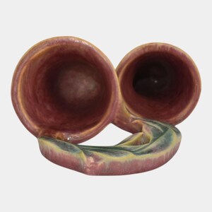 Roseville Pottery Velmoss II 1935 Red Double Wall Pocket 1274-8